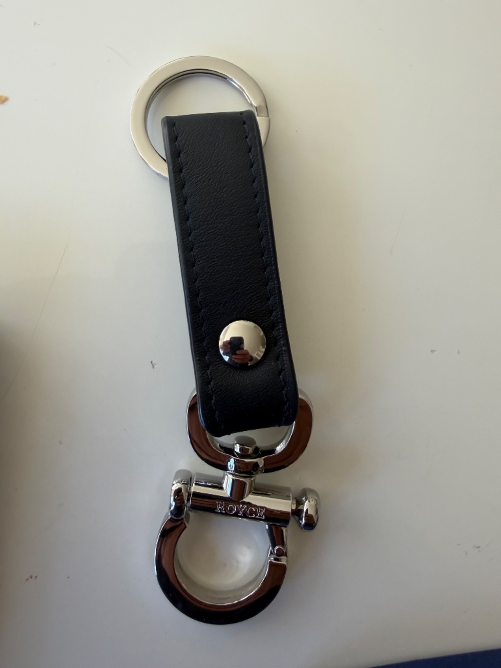 ** ROYCE New York -  VALET SNAP LEATHER KEY CHAIN - Brand New!